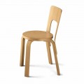Cadeira de cozinha em madeira de faia curvada natural Made in Italy - Cassiopea