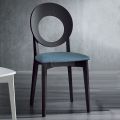 Cadeira de Cozinha em Madeira e Tecido Design Moderno Made in Italy - Marrine