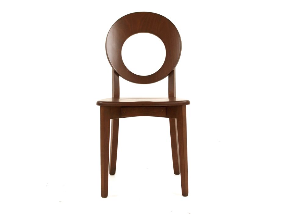 Cadeira de Cozinha em Madeira Maciça de Faia Design Italiano - Marrine Viadurini