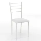 Cadeira Cozinha em Couro Sintético e Metal Pintado 4 Peças - Remida Viadurini