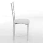 Cadeira Cozinha em Couro Sintético e Metal Pintado 4 Peças - Remida Viadurini