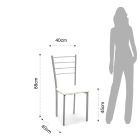 Cadeira Cozinha em Couro Sintético e Metal Pintado 4 Peças - Remida Viadurini
