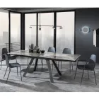 Cadeira de cozinha de polipropileno com pernas de aço 4 peças - Pinga Viadurini