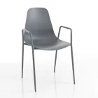 Cadeira Cozinha em Polipropileno com Pernas de Aço 4 Peças - Pinga Viadurini