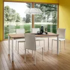 Cadeira de Cozinha Totalmente Estofada em Couro Ecológico Fabricado na Itália, 2 Peças - Maria Viadurini