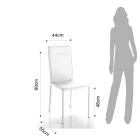 Cadeira de cozinha totalmente estofada em couro sintético de 2 peças - Atenea Viadurini