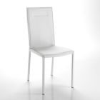 Cadeira de cozinha totalmente estofada em couro sintético de 2 peças - Atenea Viadurini