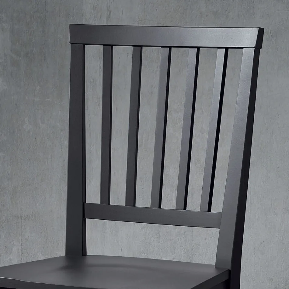 Cadeira de Cozinha Madeira de Faia Maciça Elegante Design Italiano - Rosita Viadurini