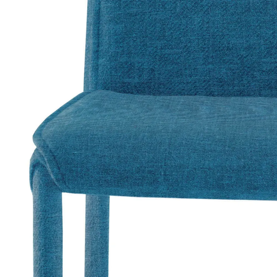 Cadeira de Cozinha Forrada em Tecido Made in Italy 4 Peças - Monnalisa Viadurini