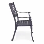 Cadeira empilhável ao ar livre em alumínio branco ou antracite, 4 peças - ode Viadurini