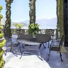 Cadeira empilhável ao ar livre em alumínio branco ou antracite, 4 peças - ode Viadurini