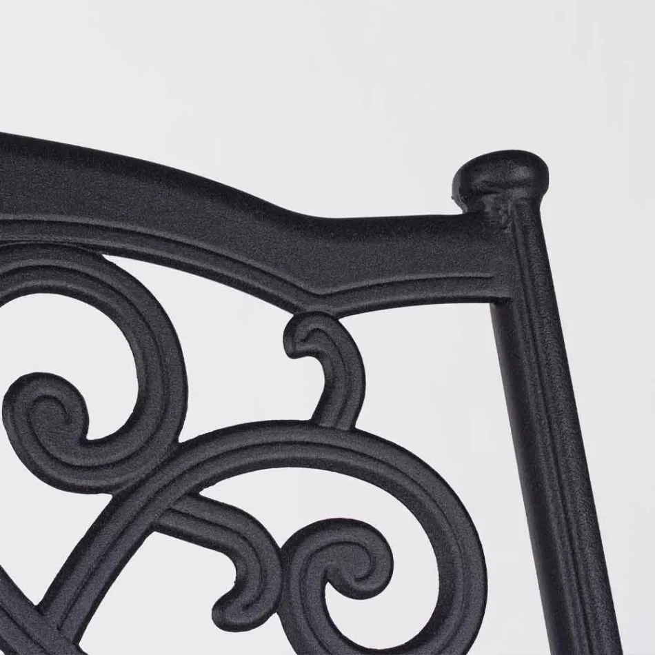 Cadeira empilhável ao ar livre em alumínio branco ou antracite, 4 peças - ode Viadurini