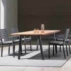 Cadeira de Alumínio Empilhável Homemotion, 4 Peças - Carina Viadurini