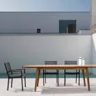 Cadeira de Alumínio Empilhável Homemotion, 4 Peças - Carina Viadurini