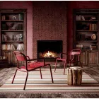 Cadeira empilhável de alumínio para exterior, fabricada na Itália, 2 peças - Shyla Viadurini