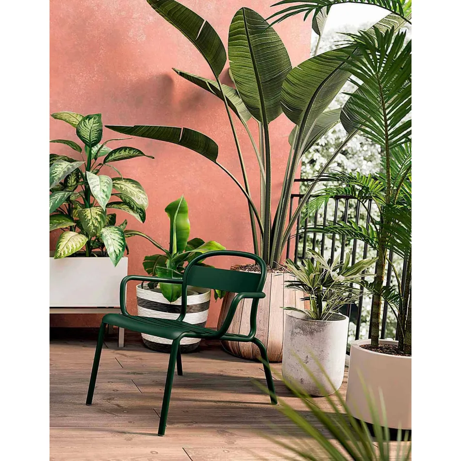 Cadeira empilhável de alumínio para exterior, fabricada na Itália, 2 peças - Shyla Viadurini