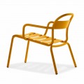 Chaise longue de exterior empilhável em alumínio, fabricada na Itália, 2 peças - Shyla