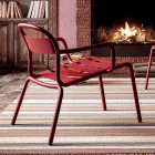 Cadeira empilhável de alumínio para exterior, fabricada na Itália, 2 peças - Shyla Viadurini