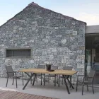 Cadeira Exterior Empilhável em Alumínio Pintado, Homemotion, 4 Peças - Vicki Viadurini