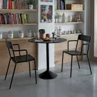 Cadeira empilhável de metal para exterior, fabricada na Itália, 4 peças - Xylia Viadurini