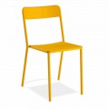 Cadeira empilhável de metal para exterior, fabricada na Itália, 4 peças - Xylia