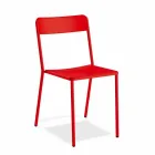 Cadeira empilhável de metal para exterior, fabricada na Itália, 4 peças - Xylia Viadurini