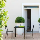 Cadeira empilhável para exterior em metal pintado fabricada na Itália, 4 peças - tule Viadurini