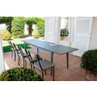 Cadeira empilhável para exterior em metal pintado fabricada na Itália, 4 peças - tule Viadurini