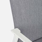 Cadeira empilhável ao ar livre em tecido e alumínio, 4 peças - Kyo Viadurini