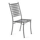 Cadeira ao ar livre em aço galvanizado empilhável 4 peças fabricadas na Itália - Sibo Viadurini