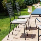 Cadeira ao ar livre em aço galvanizado empilhável 4 peças fabricadas na Itália - Sibo Viadurini