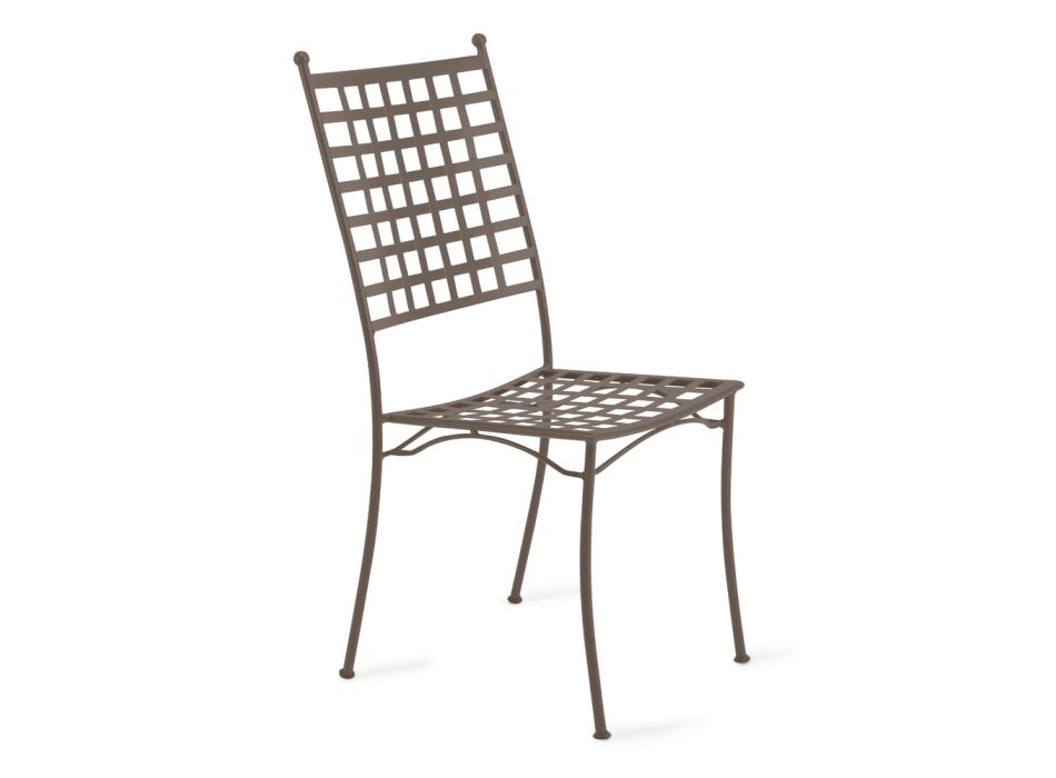 Cadeira ao ar livre em aço galvanizado empilhável 4 peças fabricadas na Itália - Sibo Viadurini
