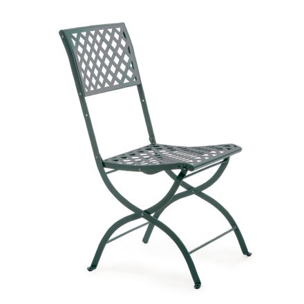Cadeira dobrável ao ar livre em aço galvanizado fabricado na Itália 2 peças - Selvaggia Viadurini
