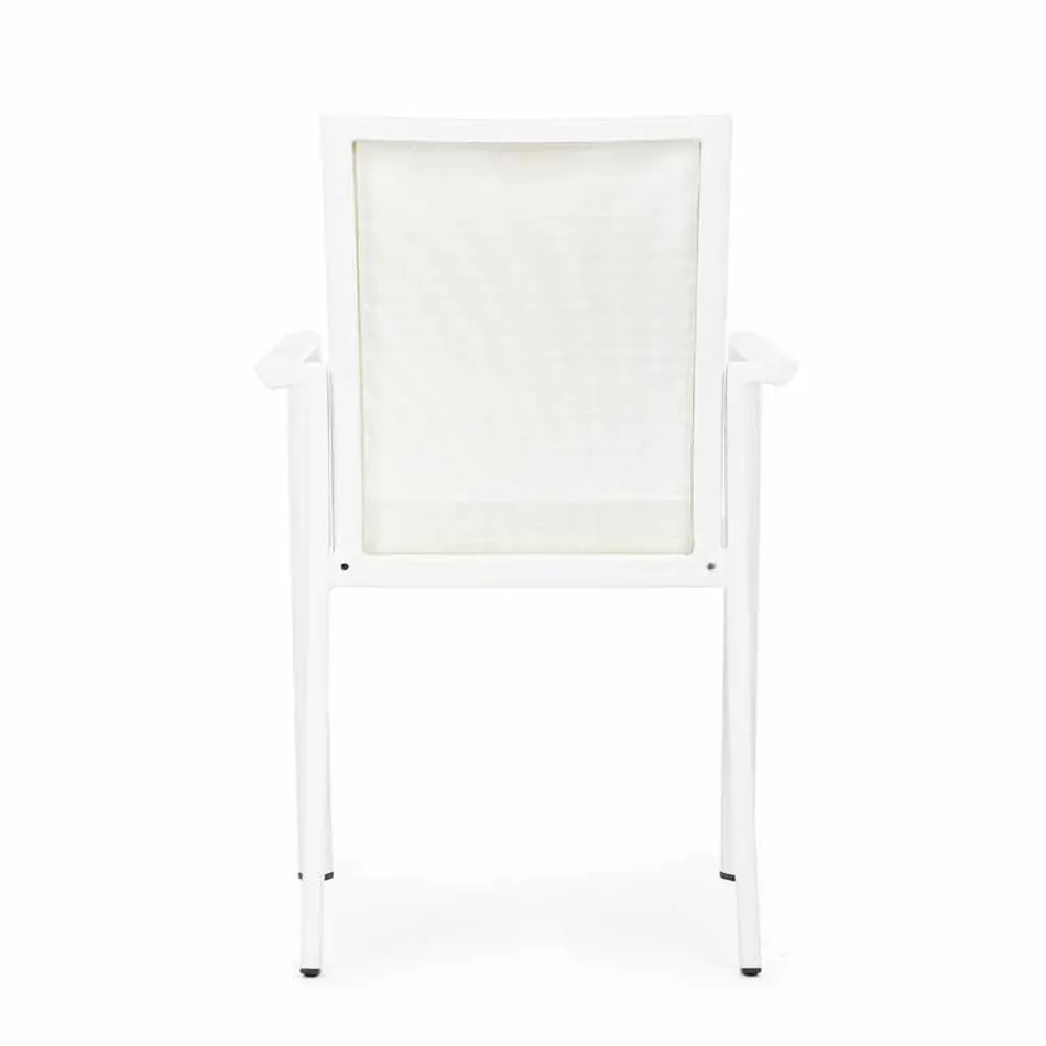 Cadeira de exteriores em alumínio com braços de Homemotion - Casper Design Viadurini