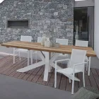 Cadeira de exteriores em alumínio com braços de Homemotion - Casper Design Viadurini