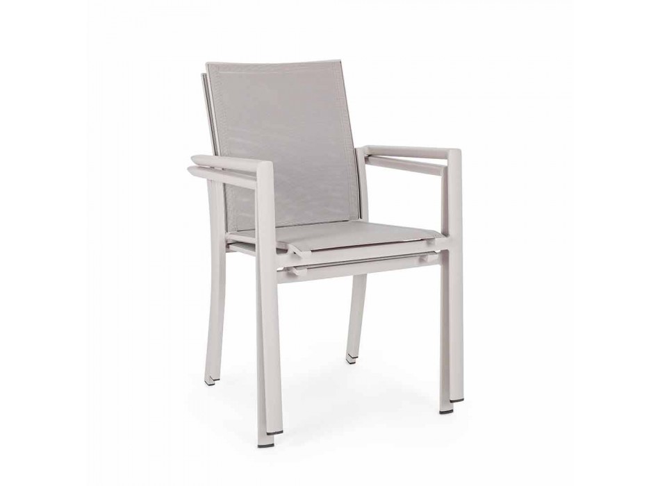 Cadeira de exteriores em alumínio com braços de Homemotion - Casper Design Viadurini