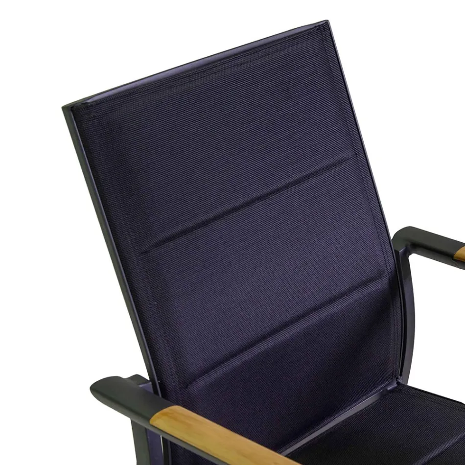 Cadeira de exterior em alumínio com Textilene de dupla camada - Excursion Viadurini