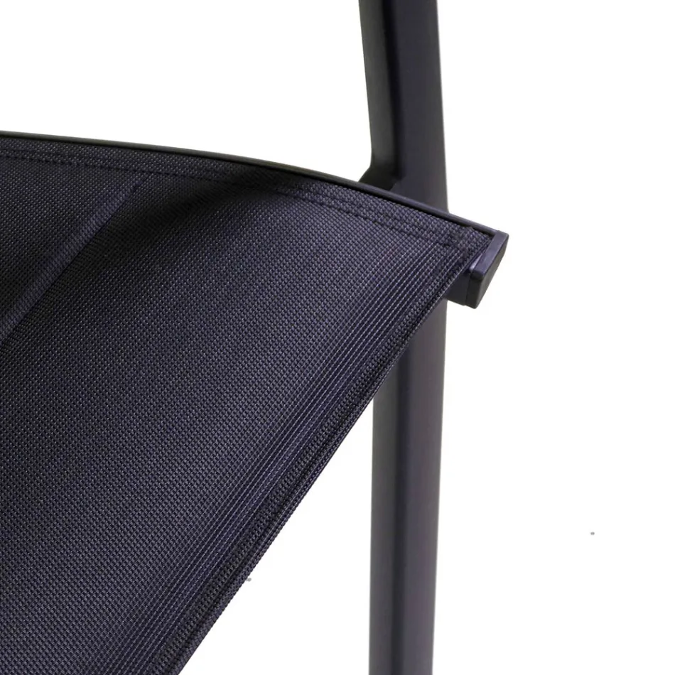 Cadeira de exterior em alumínio com Textilene de dupla camada - Excursion Viadurini