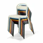 Cadeira empilhável de alumínio para exterior, fabricada na Itália, 4 peças - Ulyssa Viadurini