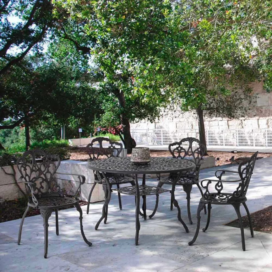 Cadeira Outdoor em Alumínio Pintado com Acabamento Mate, 2 Peças - Casiro Viadurini