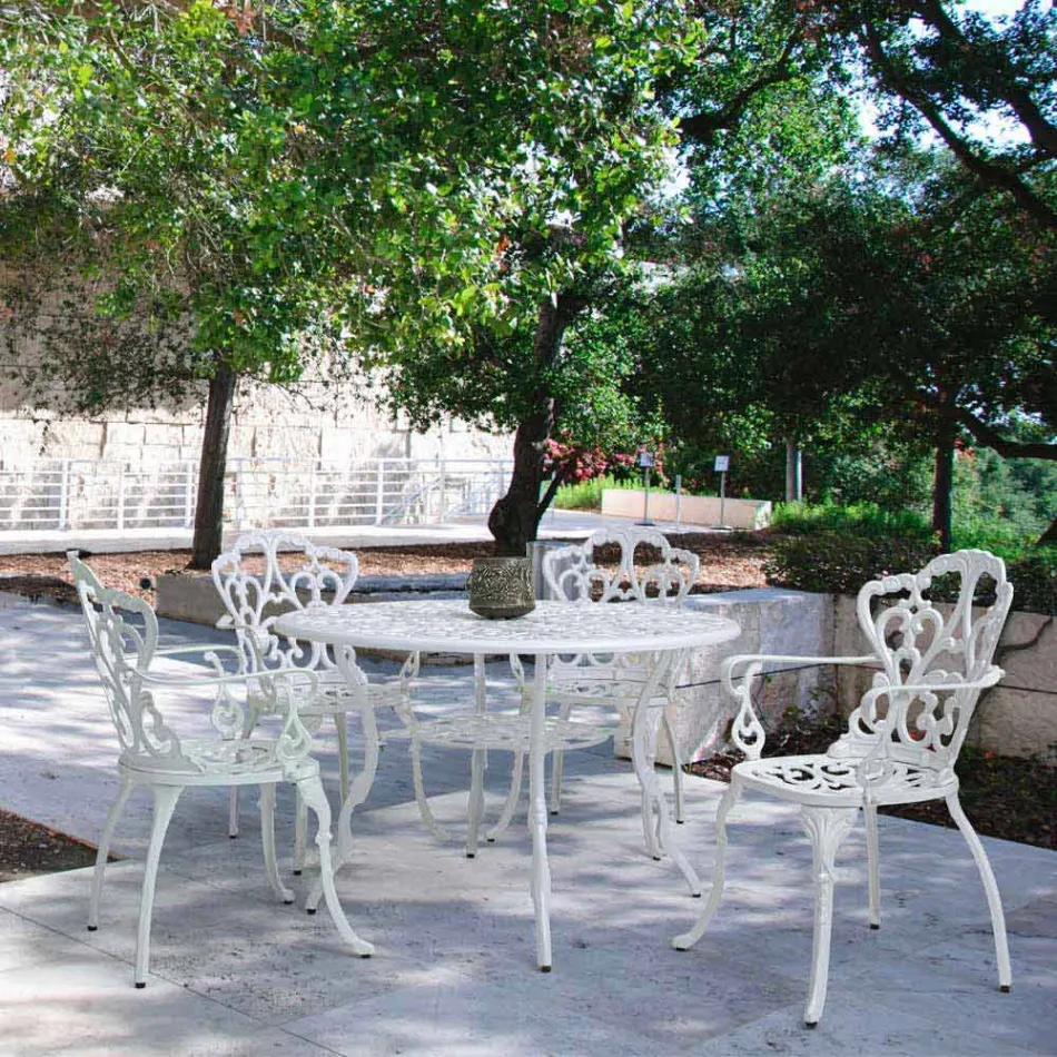 Cadeira Outdoor em Alumínio Pintado com Acabamento Mate, 2 Peças - Casiro Viadurini