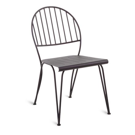 Cadeira ao ar livre em ferro forjado revestido a pó fabricado na Itália - Tananai Viadurini