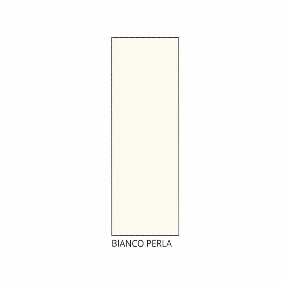 Cadeira ao ar livre em ferro pintado branco pérola Made in Italy 4 peças - Bernie Viadurini