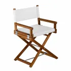 Cadeira Outdoor em Madeira Natural ou Tecido Design Preto e Selável - Suzana Viadurini