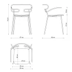 Cadeira Outdoor em Metal e Poliuretano Fabricado na Itália, 2 Peças - Trosa Viadurini