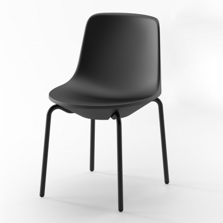 Cadeira Outdoor em Polietileno e Alumínio Made in Italy 2 Peças - Rizia Viadurini