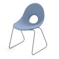 Cadeira de exterior em polietileno e base de ferro Made in Italy 2 peças - Ashley