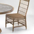 Cadeira Outdoor em Polyrattan com Almofada Opcional - Gigi Viadurini