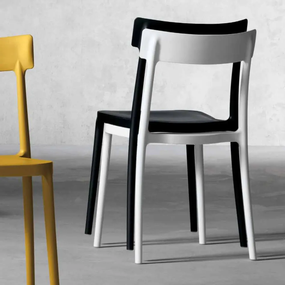 Peia made in Italy cadeira de design exterior / interior em polipropileno Viadurini