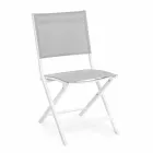 Cadeira dobrável ao ar livre em textilene e alumínio, 4 peças - azevinho Viadurini